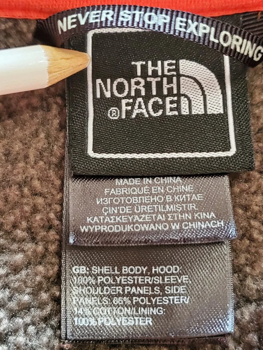The North Face Indi 2 Hoodie Parka Fleece Jacket Taupe Small